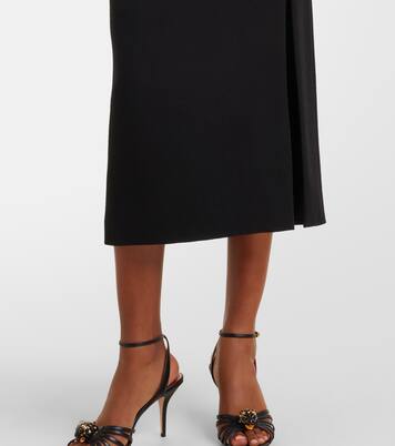 Virgin wool crêpe pencil skirt | Valentino