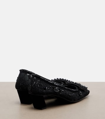 Belle Vivier embellished lace pumps | Roger Vivier