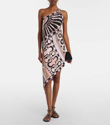 One-Shoulder-Minikleid Abito aus Seiden-Twill | Pucci