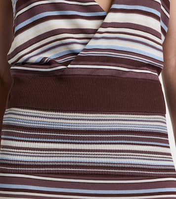 Knitted striped halterneck top | Aya Muse