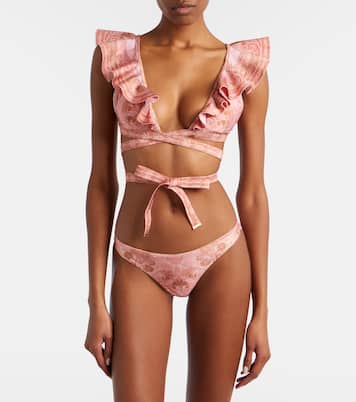 Como printed ruffled bikini | Zimmermann