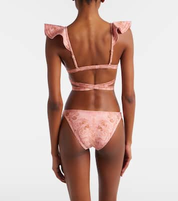 Como printed ruffled bikini | Zimmermann