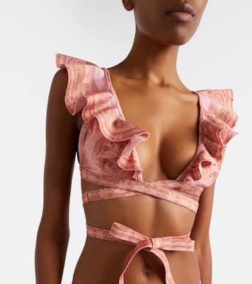 Como printed ruffled bikini | Zimmermann