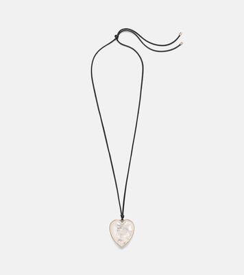 Halskette aus Leder mit Quarz | Jennifer Fisher