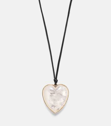 Halskette aus Leder mit Quarz | Jennifer Fisher