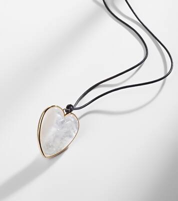 Halskette aus Leder mit Quarz | Jennifer Fisher