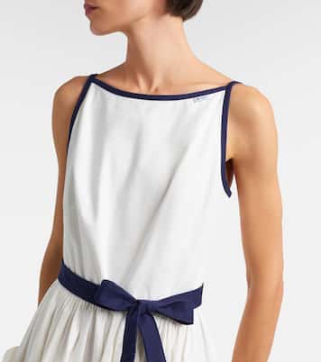 Cotton and linen midi dress | Prada