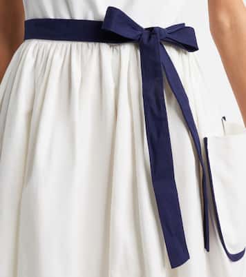 Cotton and linen midi dress | Prada