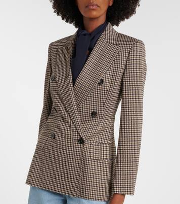Blazer cruzado de pata de gallo | Max Mara