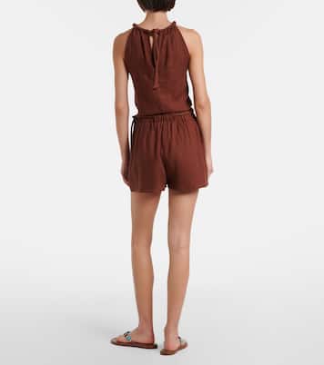 Janet linen-blend shorts  | ViX Paula Hermanny