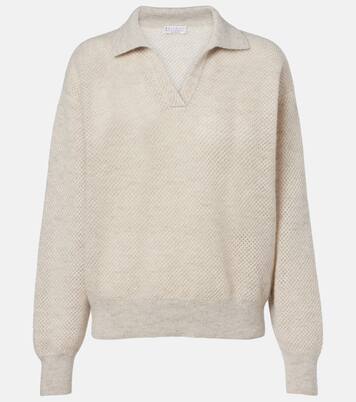 Polopullover offen gestrickt | Brunello Cucinelli