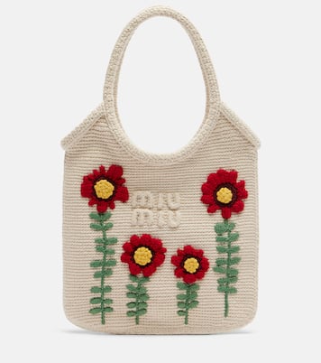 Borsa Ivy in crochet con ricamo | Miu Miu