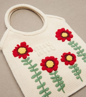 Borsa Ivy in crochet con ricamo | Miu Miu