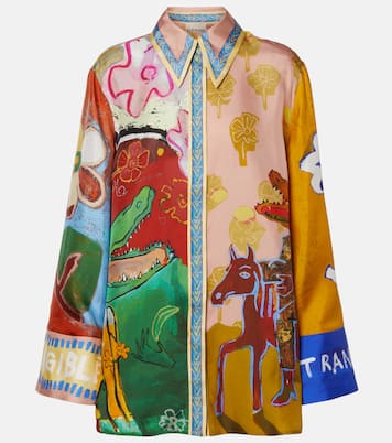 Chemise Mlak en soie imprimée | Alémais