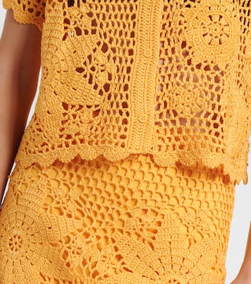 Macks floral crochet cotton shirt | Simkhai