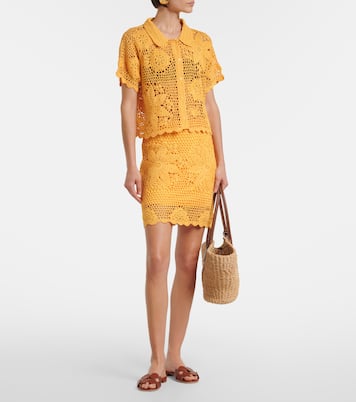 Macks floral crochet cotton shirt | Simkhai