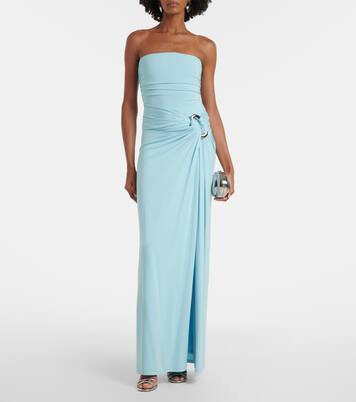 Emma gathered bustier gown | Simkhai