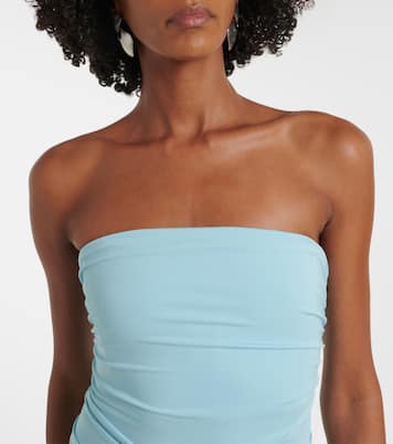 Emma gathered bustier gown | Simkhai
