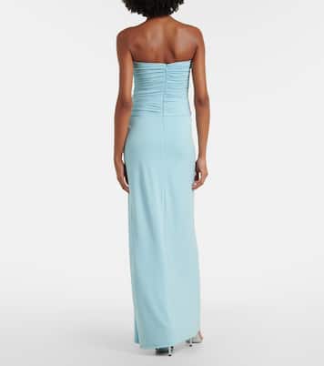 Emma gathered bustier gown | Simkhai