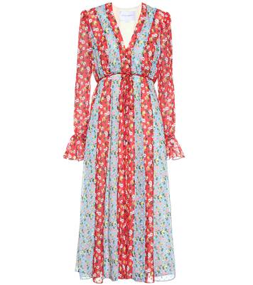 Robe midi imprimée en crêpe | Carolina Herrera