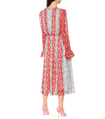 Robe midi imprimée en crêpe | Carolina Herrera