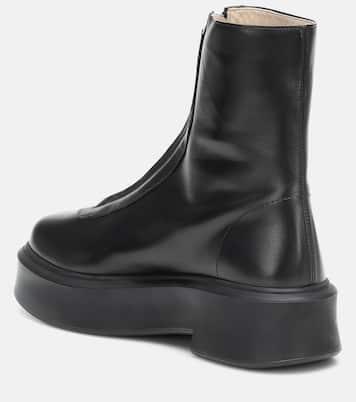 Zipped 1 leather ankle boots | The Row