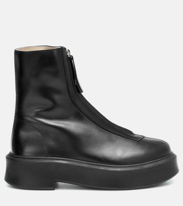 Zipped 1 leather ankle boots | The Row