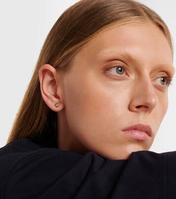 Happy Face 14kt gold and diamond earrings | Sydney Evan