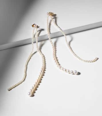 Pendientes Promenade De Perles de oro de 14 ct | Sophie Bille Brahe