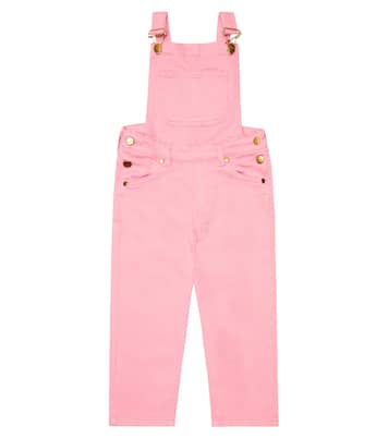 Logo-embroidered denim dungarees | Mini Rodini
