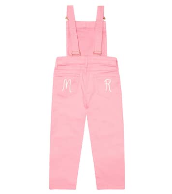 Logo-embroidered denim dungarees | Mini Rodini