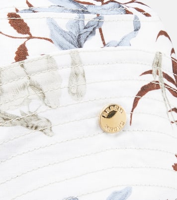 Bedruckter Hut aus einem Leinengemisch | Erdem