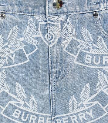 Oak Leaf Crest印花牛仔布短裤 | Burberry Kids