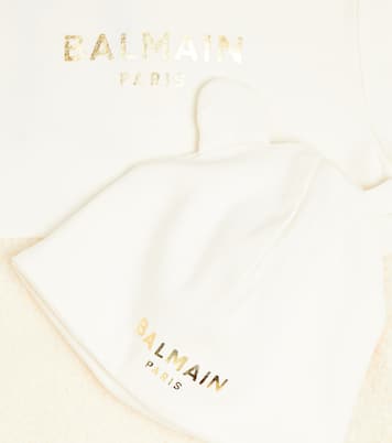 Baby cotton onesie and beanie set | Balmain Kids