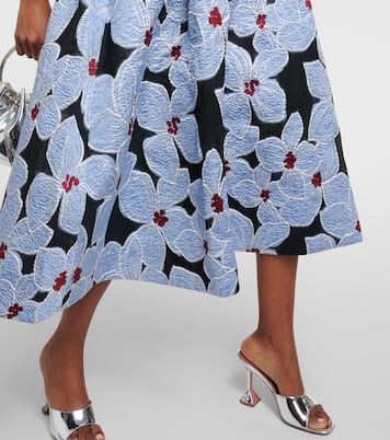 Robe midi Georgina brodée à fleurs | Rebecca Vallance