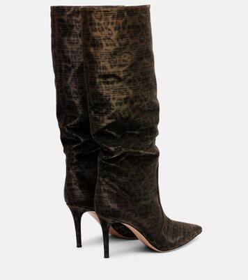 Hansen leopard-print knee-high boots | Gianvito Rossi