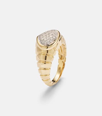 Timo 18kt gold ring with diamonds | Marina B