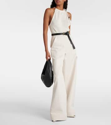 Moriana halterneck linen top and hat set | Max Mara