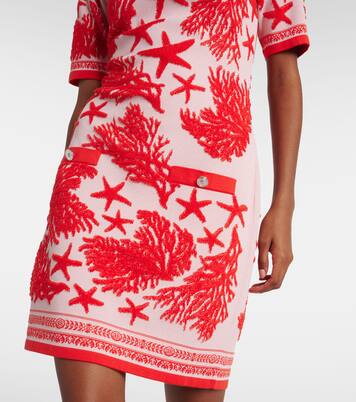 Barocco Sea提花迷你连衣裙 | Versace