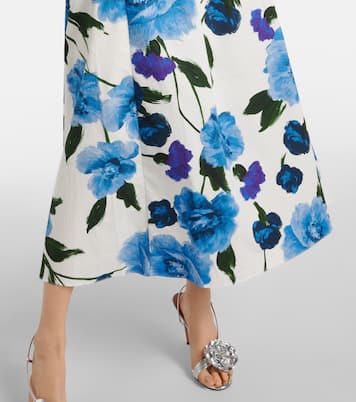 Floral cotton poplin midi dress | Erdem