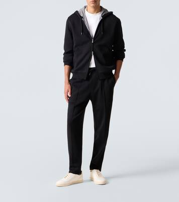 Sweat-shirt à capuche en coton mélangé | Brunello Cucinelli