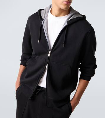 Sweat-shirt à capuche en coton mélangé | Brunello Cucinelli