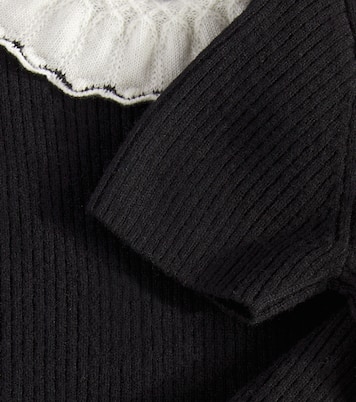 Génie ruffle-trimmed wool sweater | Bonpoint