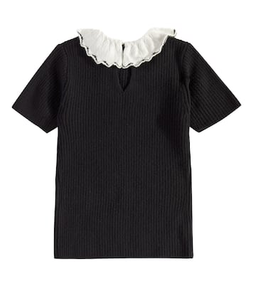 Génie ruffle-trimmed wool sweater | Bonpoint