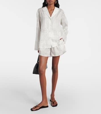 Shorts Monogram de mezcla de algodón | Toteme