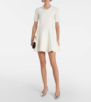 Verziertes Minikleid aus Strick | Monique Lhuillier