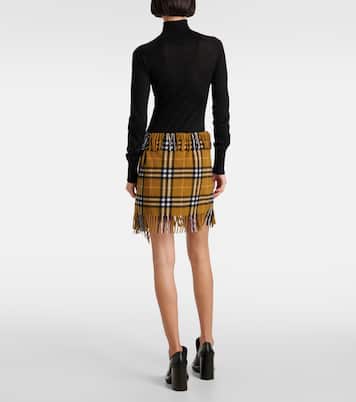 Minirock Burberry Check aus Wolle und Kaschmir | Burberry