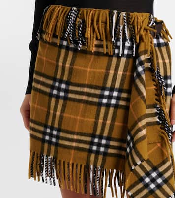 Minirock Burberry Check aus Wolle und Kaschmir | Burberry