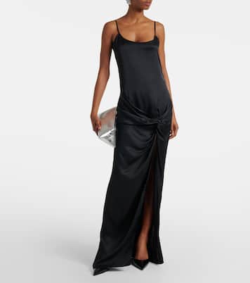 Abito sottoveste in raso arricciato | The Attico