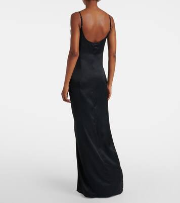 Abito sottoveste in raso arricciato | The Attico